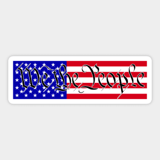 We the People with a Flag Background Sticker